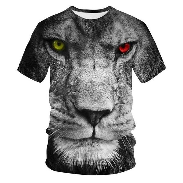 

lion cool mens animal 3d print shirts aesthetic humor oversized men clothing