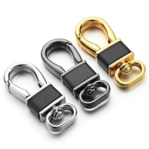 

keychains diy delicate keychain chain accessories match keyrings leather key chains ring holder spring buckle wholesale dk397, Silver