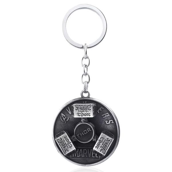 

fashion jewelry rotary explosion type hammer keychain thor alloy hammer pendant jewelry for men women car keyring, Silver