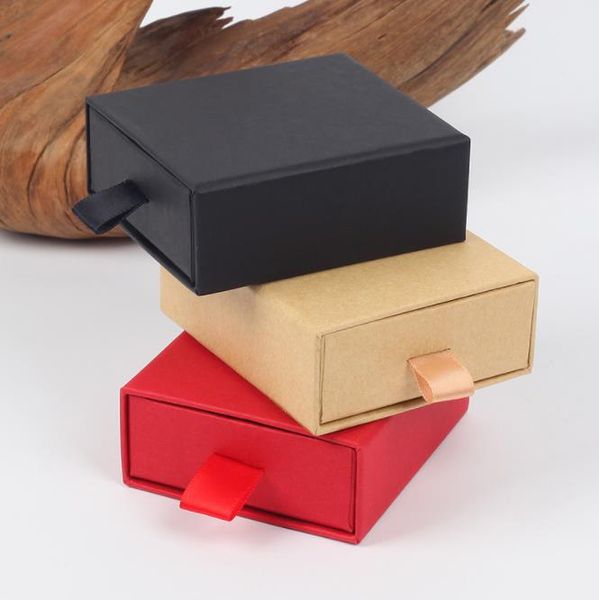 

20pcs/lot whosale retro kraft paper favour gift box7*8*3cm earrings bracelet box vintage design bulk jewelry box
