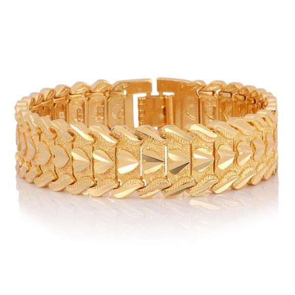 

classic couple heart bracelet 18k gold/platinum plated chunky lovely bangles fashion jewelry gift for love ing, Black