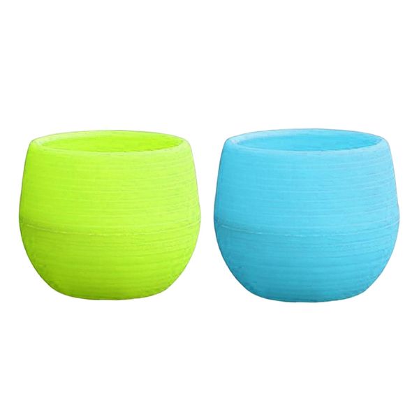 

2pcs малого кактус сочные посадочные крытые цветочные горшки с дренажными hole