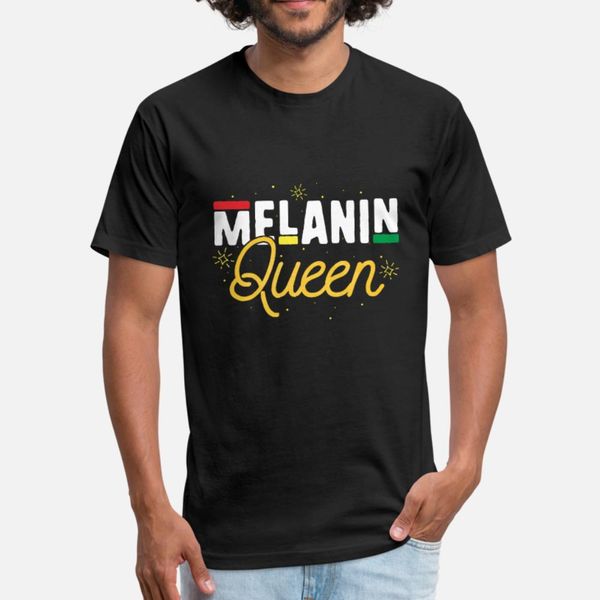 

melanin queen black history month pride t shirt men designs 100% cotton round neck homme fit casual spring normal shirt