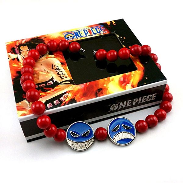 

fashion jewelry bracelet anime one piece portgas d ace beads bracelet cosplay cosplay props jewelry accessories, Silver