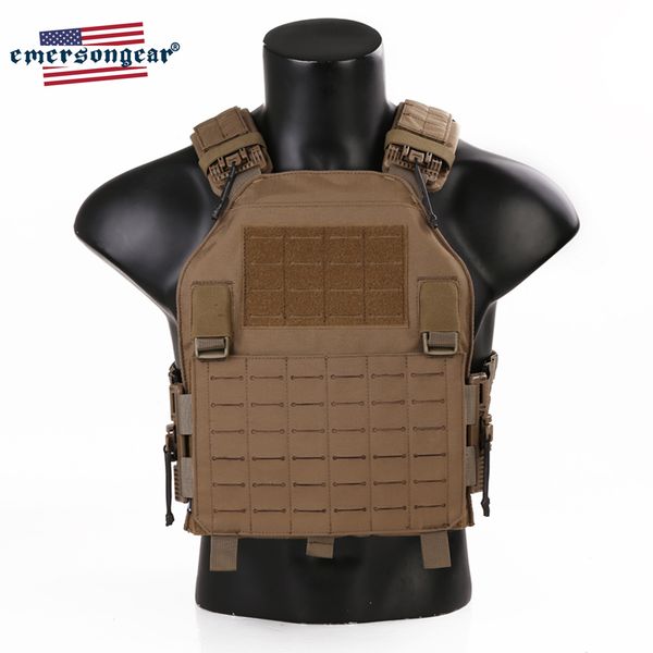 

emersongear lvac assault plate carrier w roc quick released vest molle body armor swat harness army gear, Camo;black