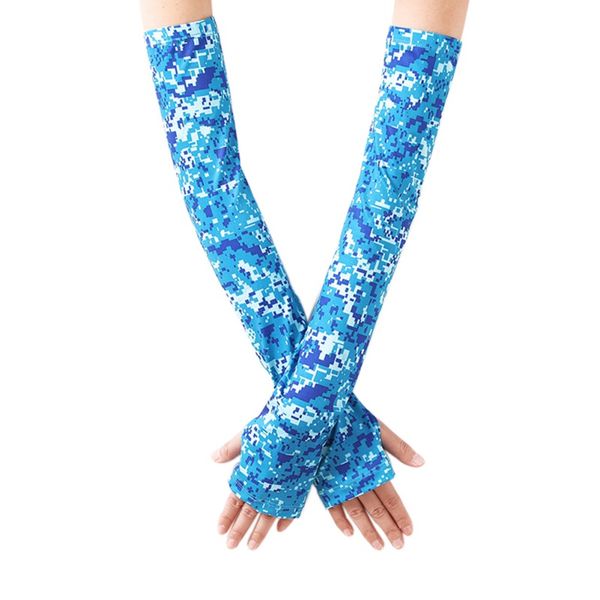 

arm warmers summer ice cold towel sunscreen cuff outdoor riding driving uv protection arm set camouflage, Black;gray