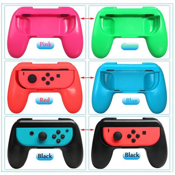 

cgjxs2pcs /set n switch abs gamepad grip handle joypad stand holder for switch left right joy -con game controller