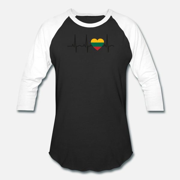 

i love ekg heartbeat litauen lithuania t shirt men designer cotton s-3xl unique gift new style summer style letter shirt