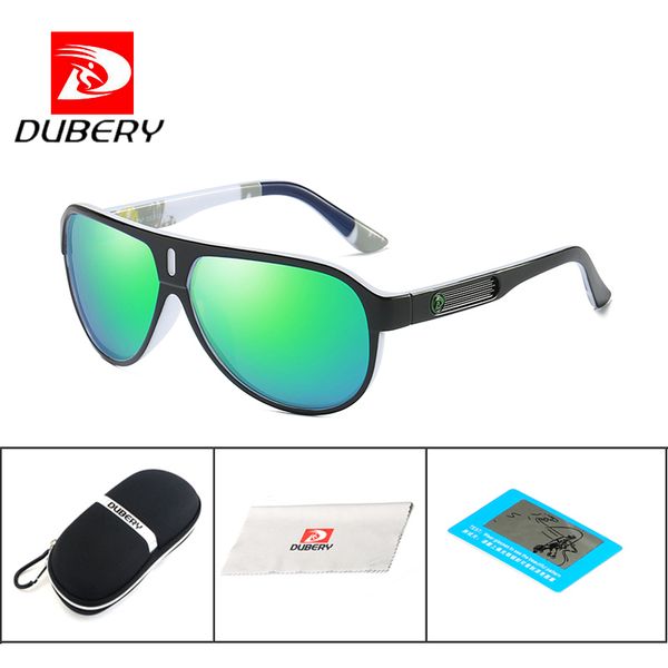 

dubery brand design polarized sunglasses men driving shades male retro sun glasses for men summer mirror goggle uv400 round, White;black