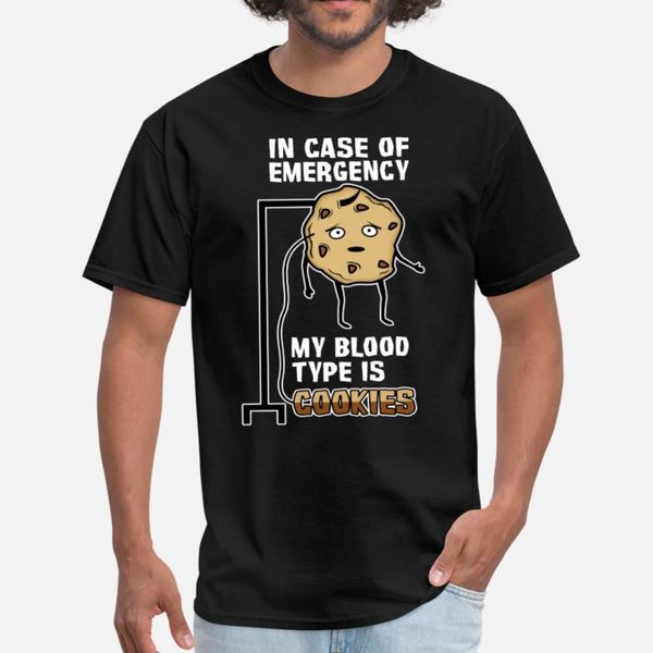 

my blood type is cookies t shirt men printed tee shirt s-3xl cool loose funny summer pictures shirt