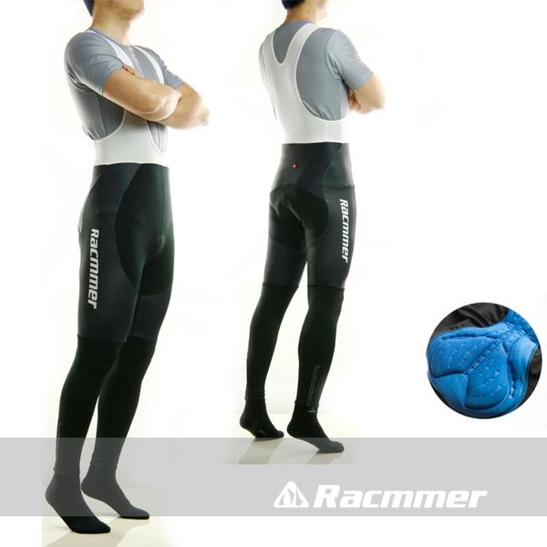 

new spring autumn men mtb cycling bib pants long bike tights 3d gel padded breathable bicycle trousers reflective #bk-01, Black;blue