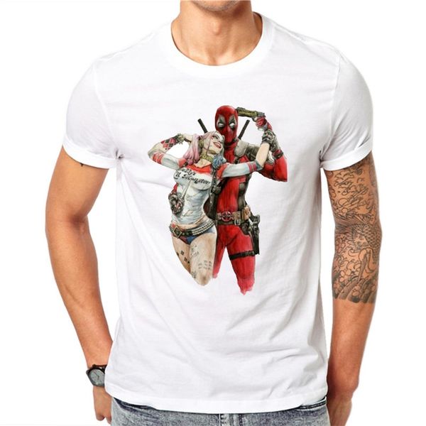 

mens quinn deadpool t shirt superman the joker suicide squad men tee shirt homme camiseta shirts hip hop tees clothes