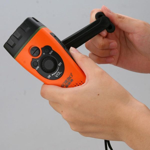 

akdsteel multifunctional illumination radio with hand generator emergency lamp for outdoor home use