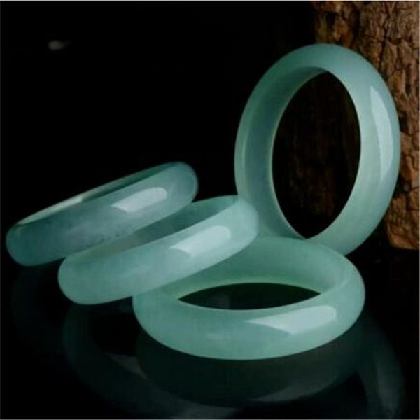 

Ã©norme 100% naturel vert clair jade jadÃ©itebangle bracelet 64-65mm, Black
