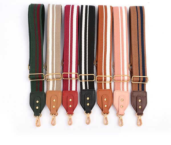 

fashion widened 3.8cm shoulder straps diagonal shoulder accessories backpack strap color striped bag obag, Black