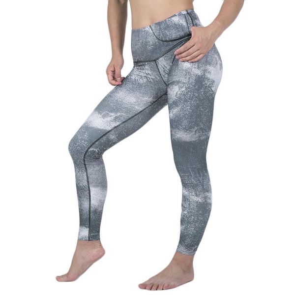 

yoga outfits sagace women's tracksuits digital printing pants stitching pocket tight sport fitness running leggings trousers, White;red