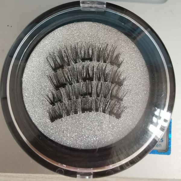 

double magnetic eyelashes new easy wear multi styles natural no glue reusable fake false eye lashes extension handmade 4pcs/lot maquiagem