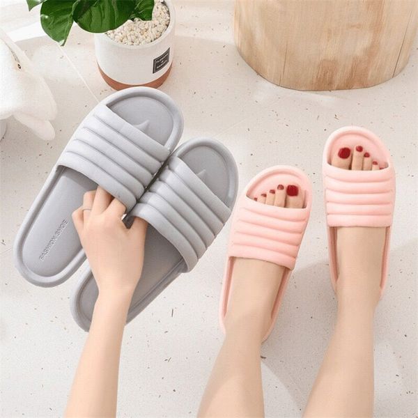 

2020 new indoor slippers with thick soles non-slip and comfortable soft for men's and women's bathroom slippers all seasons, Black