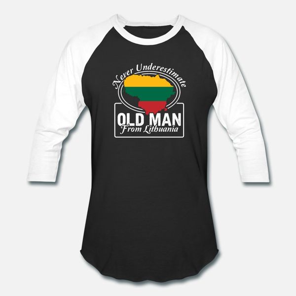 

never underestimate old man from lithuania t shirt men printing 100% cotton size s-3xl natural crazy comfortable summer pattern shirt