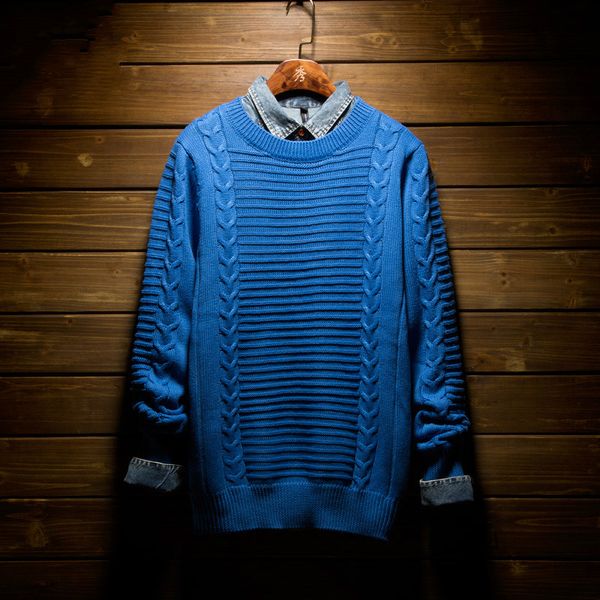 

men's sweaters winter men knitted long sleeve o-neck pullovers sweater casual slim fit sueter hombre pull homme -2xl, White;black