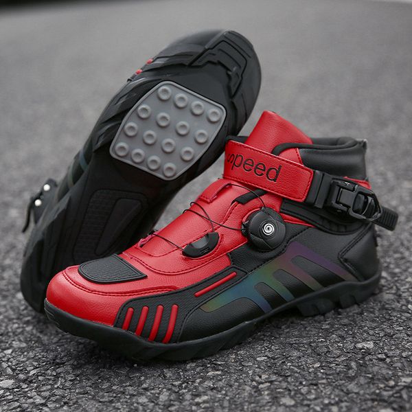 

mjmoto men women motorcycle boots spring summer fashion riding waterproof shoes outdoor off-road racing cycling boots size 37-48