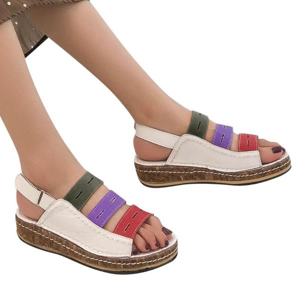 

sagace women sandals summer ladies color hollow casual fashion sandals comfortable breathable non-slip beach shoes, Black