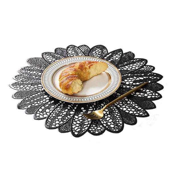 

38cm dining room kitchen table mat nordic style insulation pad cup pvc placemat
