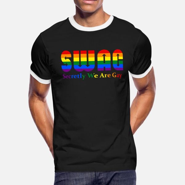 

swag secretlywearegay gay t shirt men printed short sleeve round collar vintage sunlight basic summer trend shirt