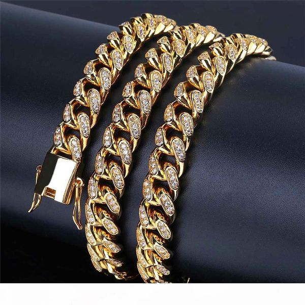 

18k gold plated hiphop necklaces for men brand designer wedding jewelry fashion cubic zirconia hip hop chains iced out cz necklace jewelry, Silver