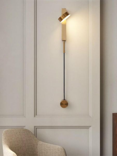 

wall lamp minimalist bedside bedroom modern nordic living room background aisle el light luxury