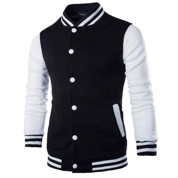 

men's vests men boy baseball jacket 2021 fashion design wine red mens slim fit college varsity brand stylish veste, Black;white