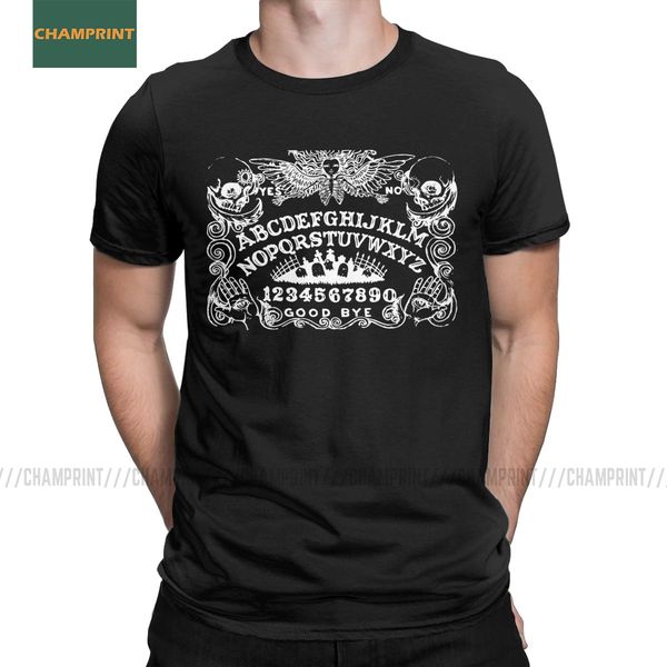

men's t-shirt ouija board cotton tees short sleeve witch spirit horror occult ghost death goth scary skull witchcraft t shirts