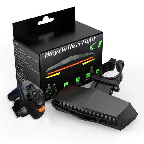 

rechargeable remote tail signal smart bicycle powerful usb wireless control