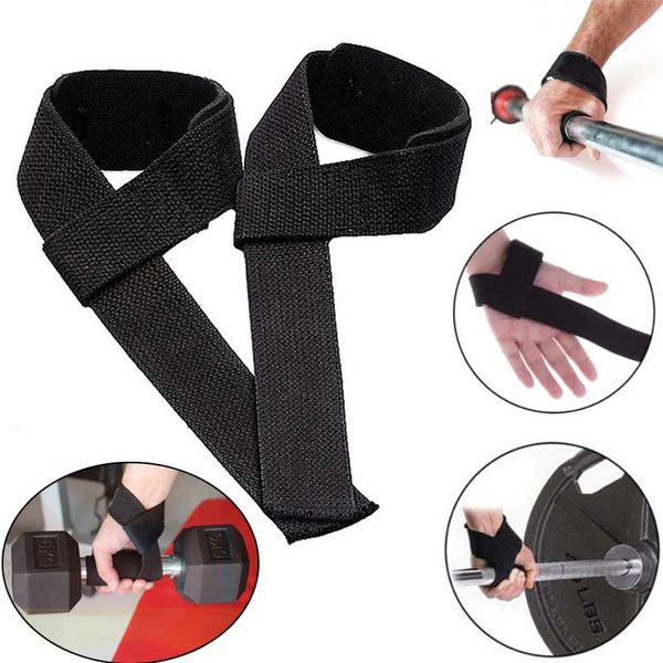

wrist support 1 pair strips weightlifting gym training bodybuilding guard straps wraps brace band protector 55 xr-, Black;red