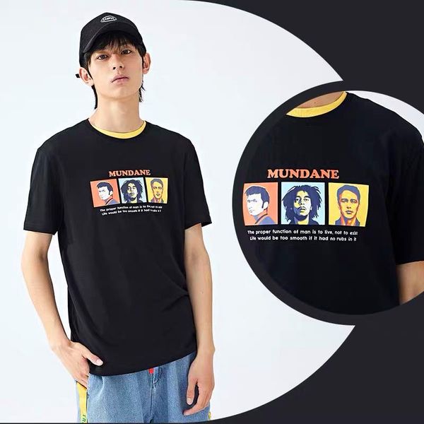 

summer t shirt short sleeve tee men women lovers fashion men women t-shirts mundane, White;black