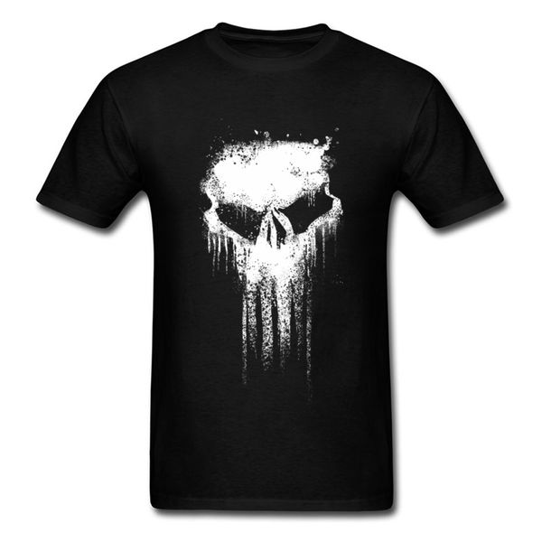 

punisher skull punk t shirt mens punisplat leisure tees for men geek skull print new tees new tee 100% cotton