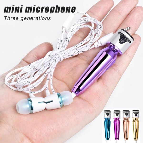 

3.5mm mini microfono condenser karaoke microphone wired mic for phone pc computer microfone condensador handheld mic