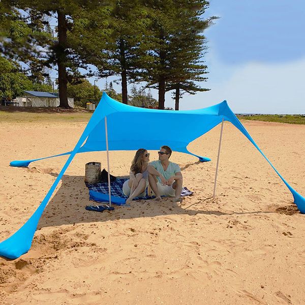 

tents and shelters 210*210*160cm canopy tent ultralight 3-4 person outdoor camping garden hammock beach uv sun