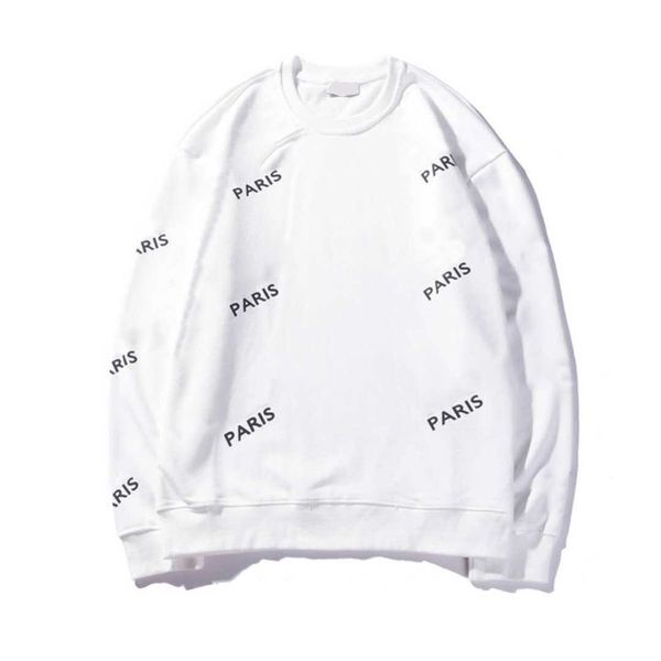 

2020 mens hoodie autumn and winter men women with the same print letter round neck loose casual couple sweater 3 colors, Black