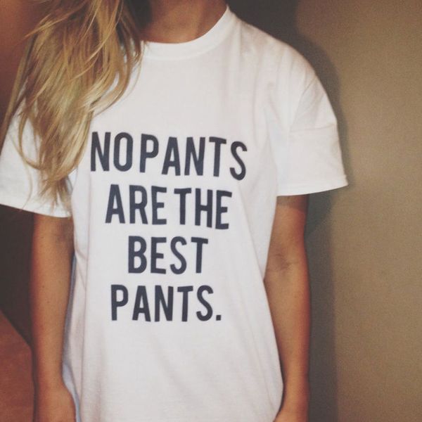 

new fashion tees cotton print t shirt no panter are the panter vogue woke up funny cotton t-shirt