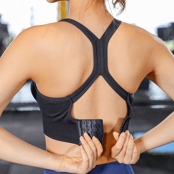 

gym clothing bra shockproof padded push up seamless workout sports bras women adjustable back closure yoga fitnesss, White;black