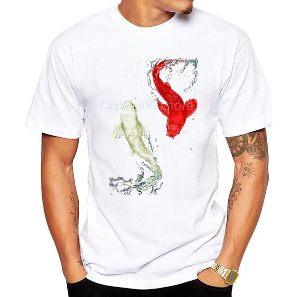 

fashion t shirt 100% cotton 2019 fish for men lucky birthday gift 2019 fashion style asia summer mens t shirt