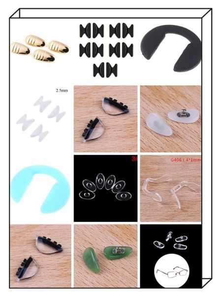 

multi style eyeglasses anti-slip nose pad for glasses comfortable sunglass non-slip stick on pad useful sale, Silver