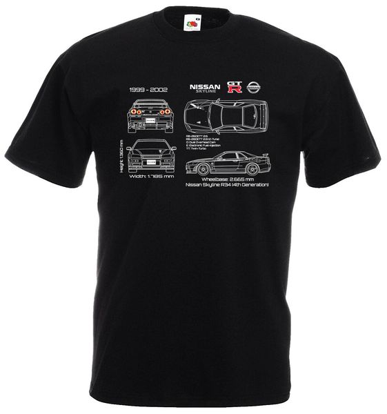 

niss gtr skyline car t-shirt 2019 letter print hip hop novelty t shirts men's brand clothing casual homme t shirt
