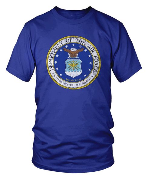 

2019 summer cool men tee shirt united states air force distressed seal t-shirt funny t-shirt