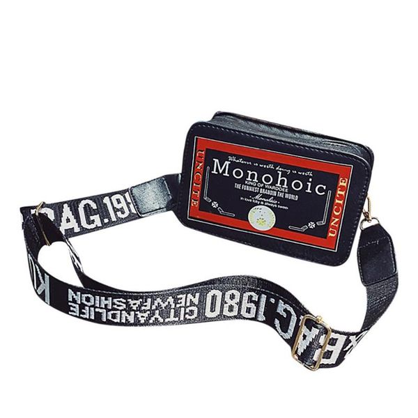 

versatile women wild letter print leather zipper square daily casual bag shoulder messenger bag elegant design summer 2020 #7