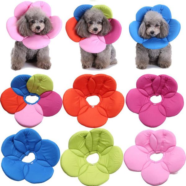 

pet воротник собака кошка регулируемый цветок рана хлопок healing e-воротник soft конусная смарт конус предотвратить укус довольно protecter