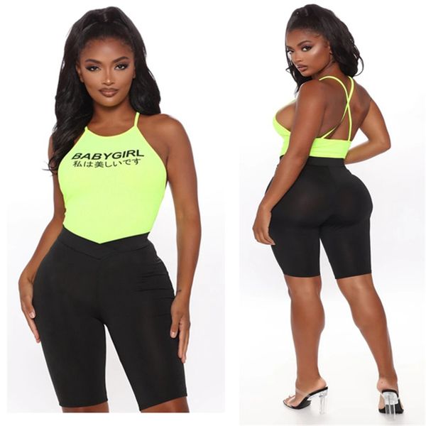 

women tight shorts, slim high waist design simple solid color work out sports exercise summer clothing, White;black