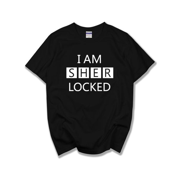 

2020 новые аксессуары шерлок холмс 100% хлопок я sherlocked короткий рукав футболки классический стиль костюма мужчины джерси