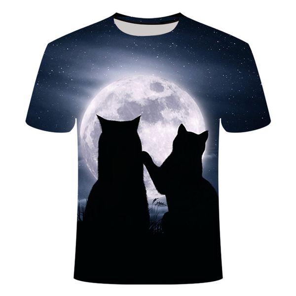 

cats meow star cat cartoon 3d animal 3d print shirts graphic horror graphic men clothing